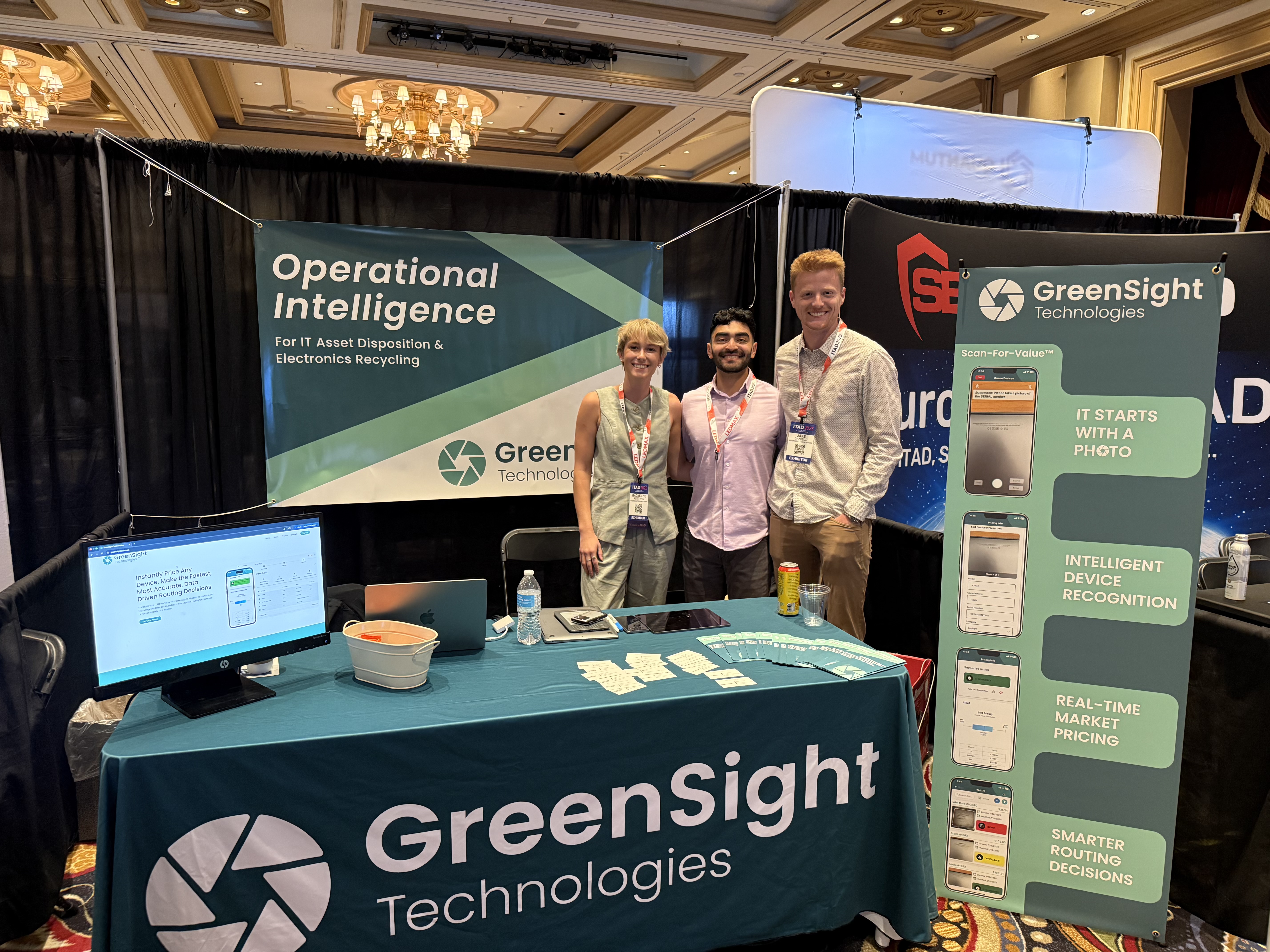 GreenSight team at their booth at ITAD Summit 2025
